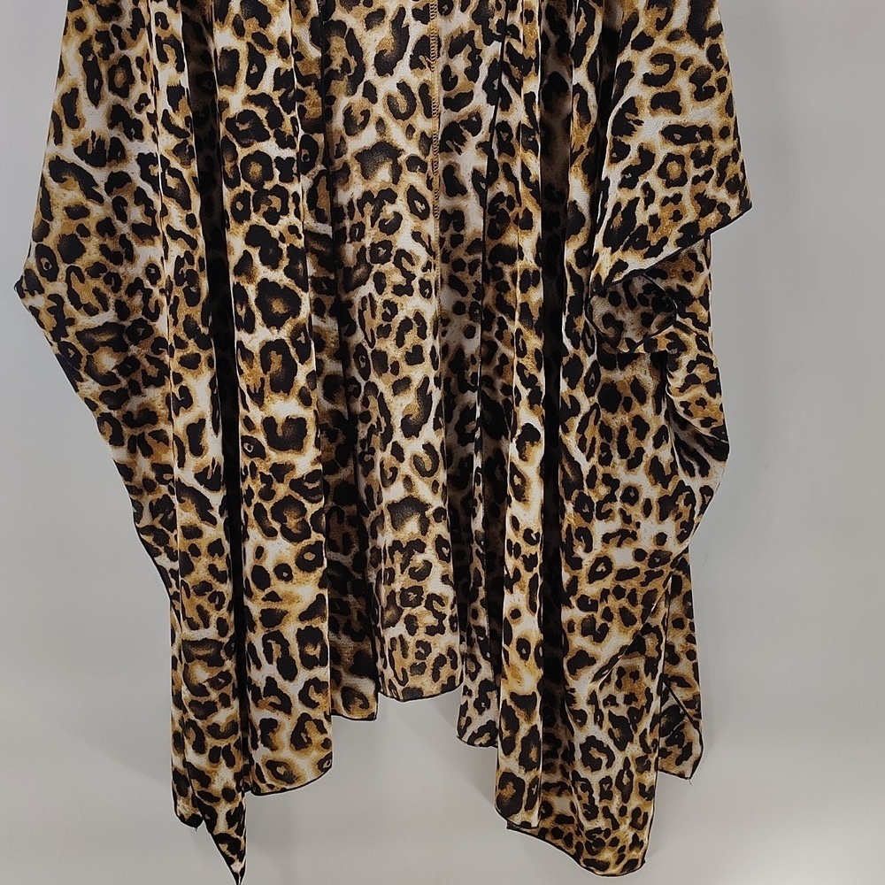 Comme Toi Leopard Kimono Size Small Medium Relaxed Fit Animal Print Flowy - Picture 3 of 9